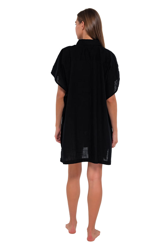 Sunsets Black Shore Thing Tunic Cover Up