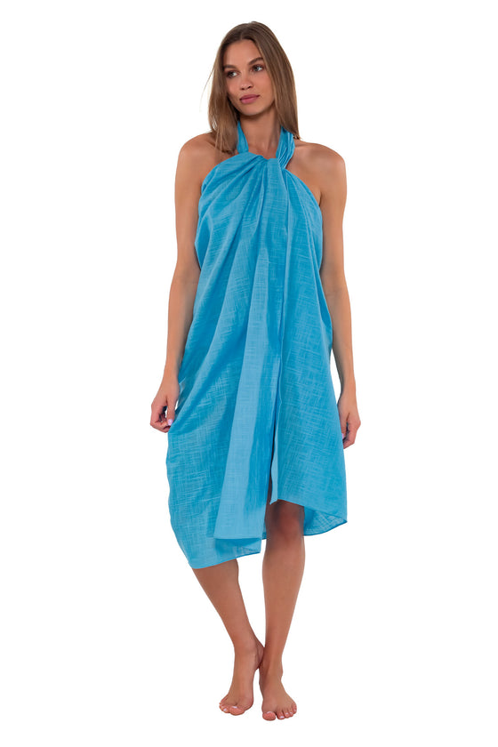 Sunsets Blue Bliss Paradise Pareo Cover Up