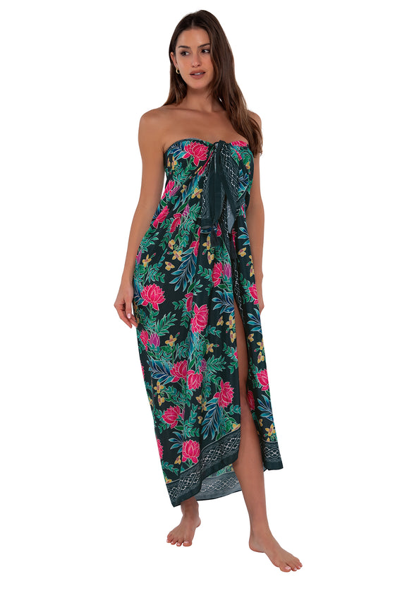 Sunsets Twilight Blooms Paradise Pareo Cover Up