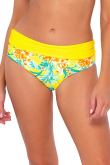  Sunsets Golden Tropics Sandbar Rib Capri High Waist Bikini Bottom