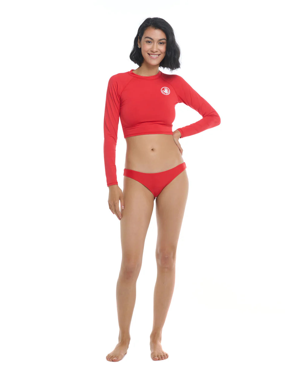 Body Glove Smoothies Let It Be Crop Long-Sleeve Rash Guards True