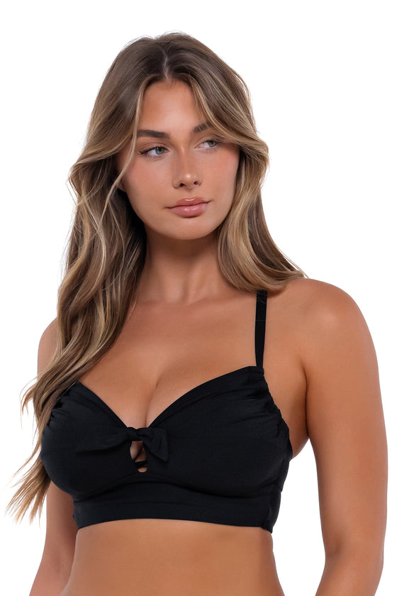 Sunsets Black Colette Bralette Bikini Top Cup Sizes C to DD