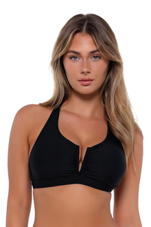  Sunsets Black Vienna V-Wire Bikini Top Cup Sizes C to DD