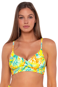  Sunsets Golden Tropics Sandbar Rib Lyla Bralette Bikini Top