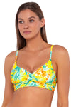 Sunsets Golden Tropics Sandbar Rib Lyla Bralette Bikini Top