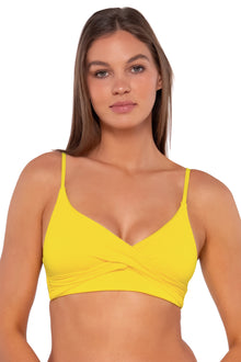  Sunsets Lemon Zest Sandbar Rib Lyla Bralette Bikini Top
