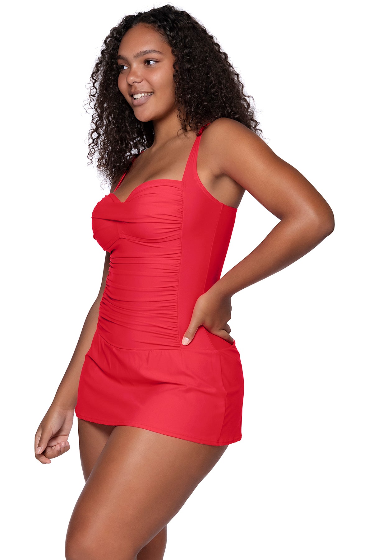 Sunsets Escape Geranium Sienna Swim Dress One Piece