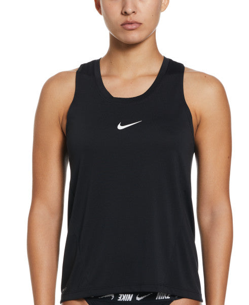 Nike Swim Women s Essential Tank Top Cover Up Black eSunWear