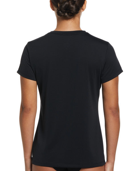 Nike Swim Women's Essential Short-Sleeve Loose Fit Hydroguard Black