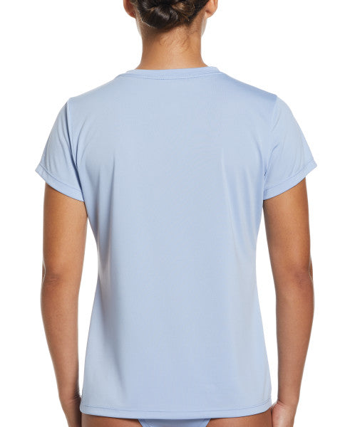 Nike Swim Women's Essential Short-Sleeve Loose Fit Hydroguard Cobalt Bliss