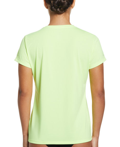 Nike Swim Women's Essential Short-Sleeve Loose Fit Hydroguard Volt Glow
