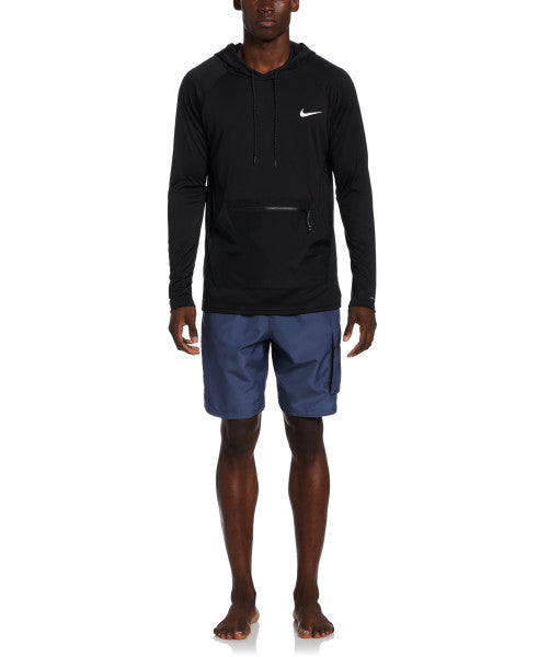 Nike Swim Men's Packable Long Sleeve Hooded Hydroguard Black