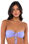 B Swim Lilac Lurex Sasha 3-Ways Bikini Top