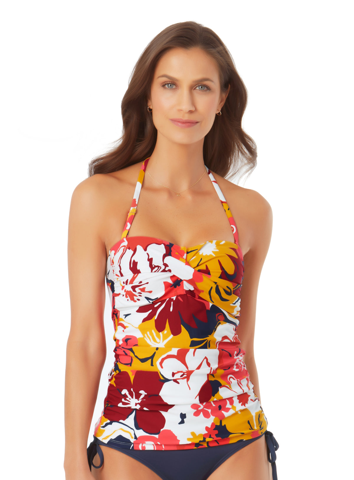 Anne Cole Wallflower Twist Front Bandeaukini Top