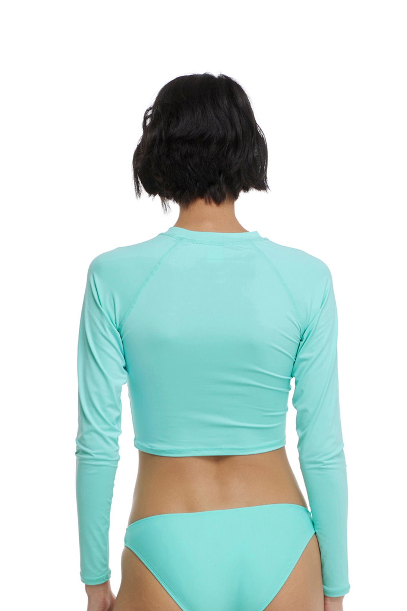 Body Glove Smoothies Let It Be Crop Long-Sleeve Rash Guards Sea Mist