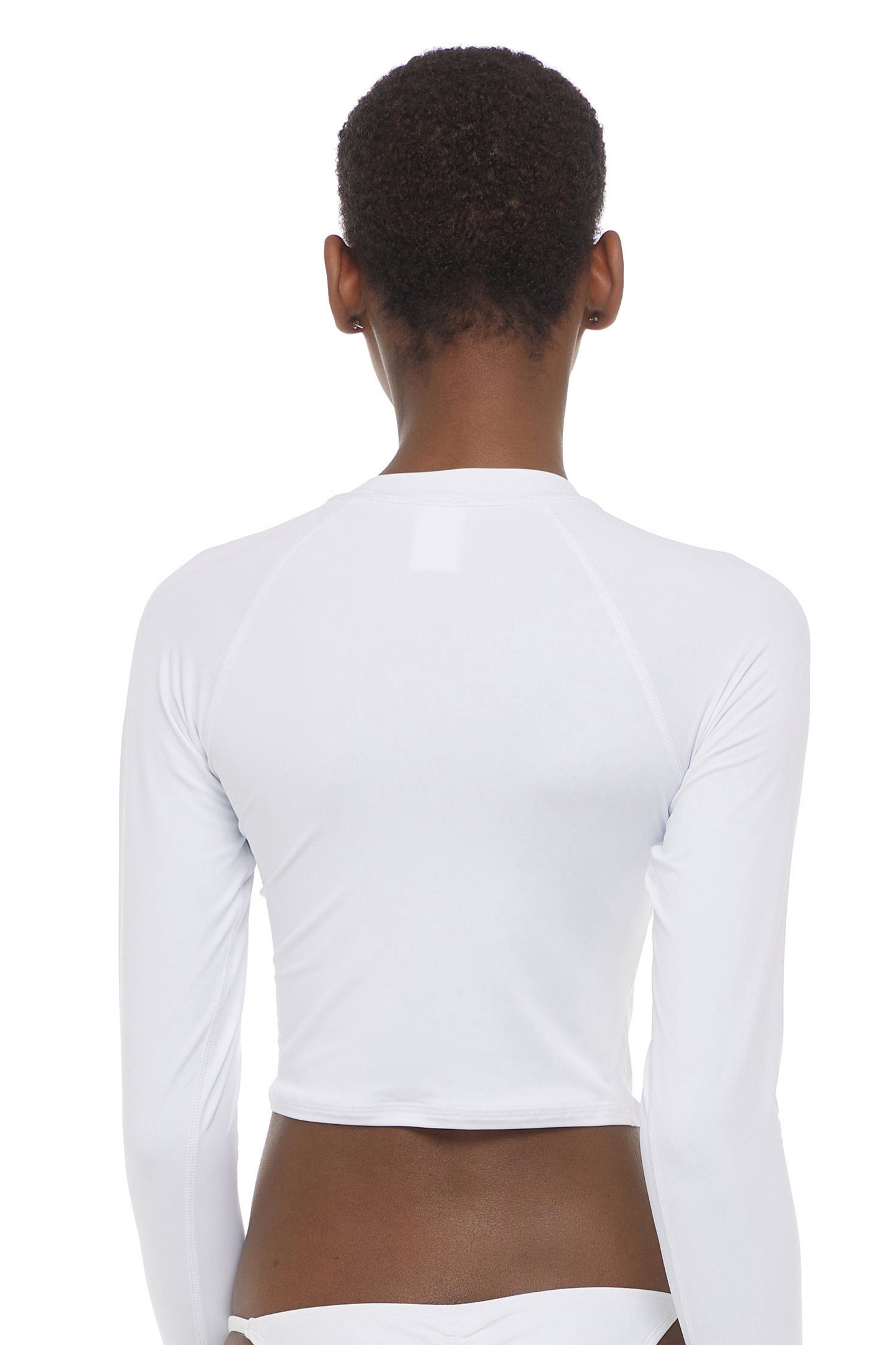 Body Glove Smoothies Let It Be Crop Long-Sleeve Rash Guards Snow