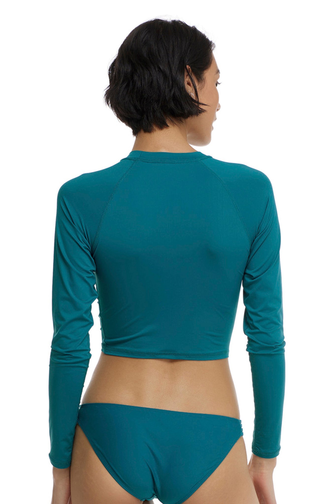 Body Glove Smoothies Let It Be Crop Long-Sleeve Rash Guards Kingfisher