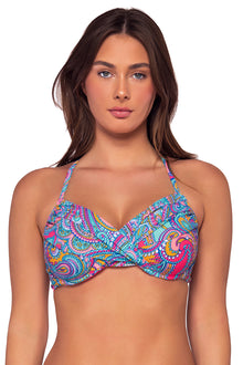  Sunsets Paisley Pop Crossroads Underwire Bikini Top Cup Sizes C to DD