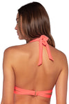 Sunsets Neon Coral Casey Halter Cup Sizes Bikini Top