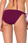 Becca By Rebecca Virtue Color Code Marsala Basic Tie Side Bikini Bottom - eSunWear.com