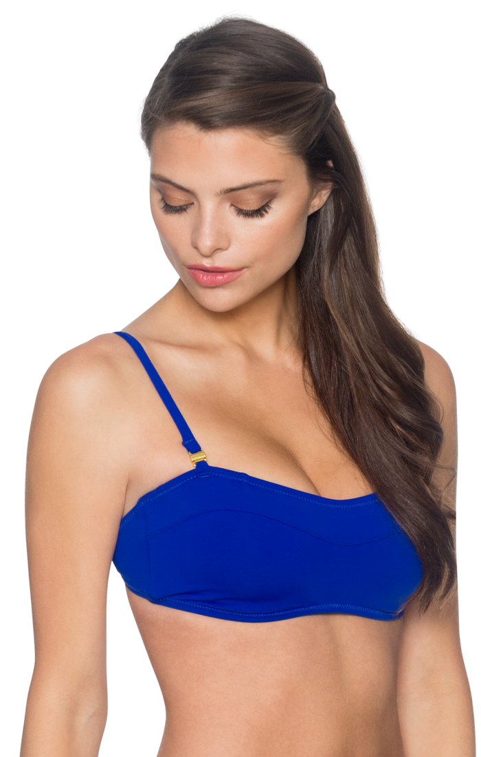 Aerin Rose Women's Indigo Aerial Bandeau Bikini Top