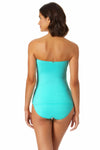 Anne Cole Live In Color Reef Green Twist Front Bandeaukini Swim Top