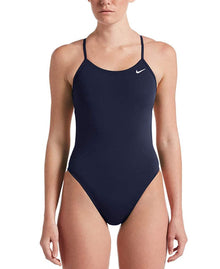  Nike Swim Women's Poly Solid Cut-Out One Piece Midnight Navy