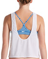Nike Swim Women's Sport Mesh Convertible Layered Tankini Top Battle Blue