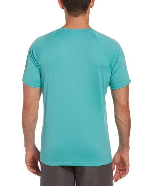 Nike Swim Men's Short Sleeve Hydroguard Swim Shirt Washed Teal
