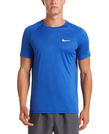  Nike Swim Men's Short Sleeve Hydroguard Swim Shirt Game Royal