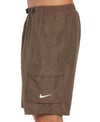 Nike Swim Men's Belted Packable 9" Volley Swim Shorts Ironstone