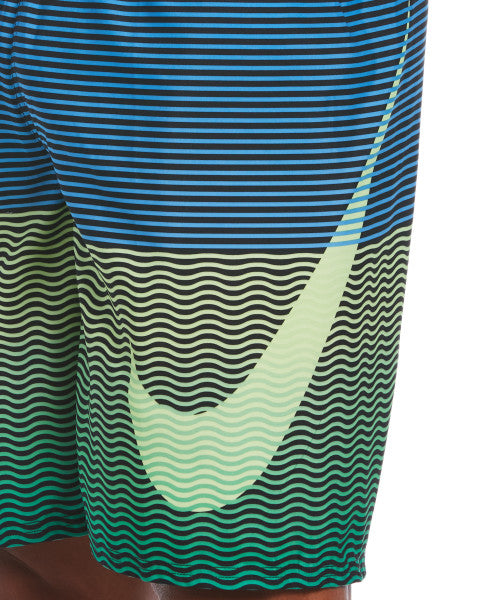 Nike Swim Men's Horizon Stripe 9" Volley Shorts Ghost Green