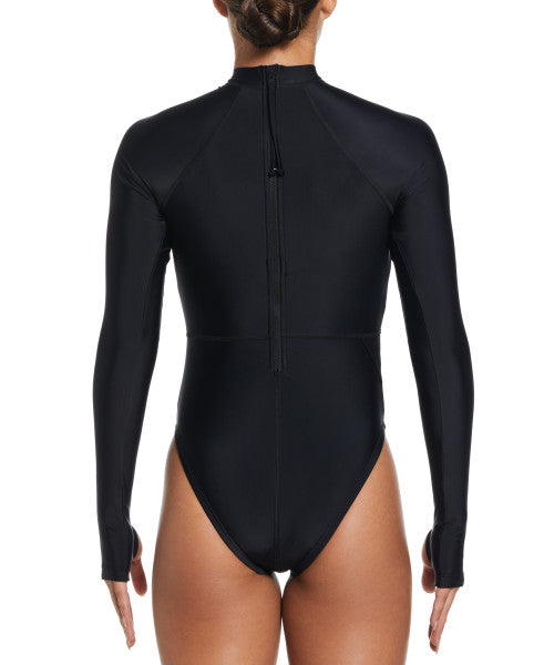 Nike Swim Women's Fusion Long Sleeve One Piece Black