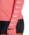 Nike Swim Women's Essential Logo Long Sleeve Zip Cover Up Sea Coral