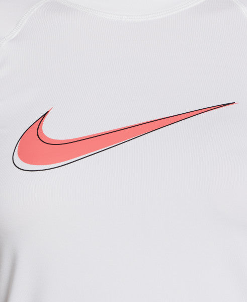 Nike Swim Women's Swoosh Short-Sleeve Hydroguard White