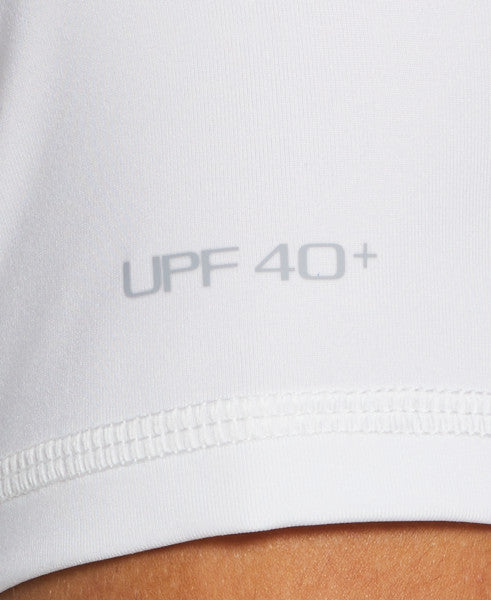 Nike Swim Women's Swoosh Short-Sleeve Hydroguard White