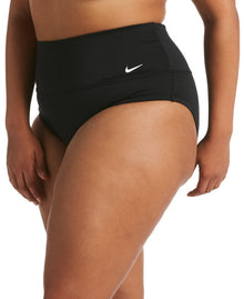  Nike Swim Women's Plus Size Essential High Waist Banded Bottom Black