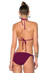 Becca By Rebecca Virtue Color Code Marsala Basic Tie Side Bikini Bottom - eSunWear.com