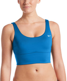  Nike Swim Women's Essential Scoop Neck Midkini Top Battle Blue