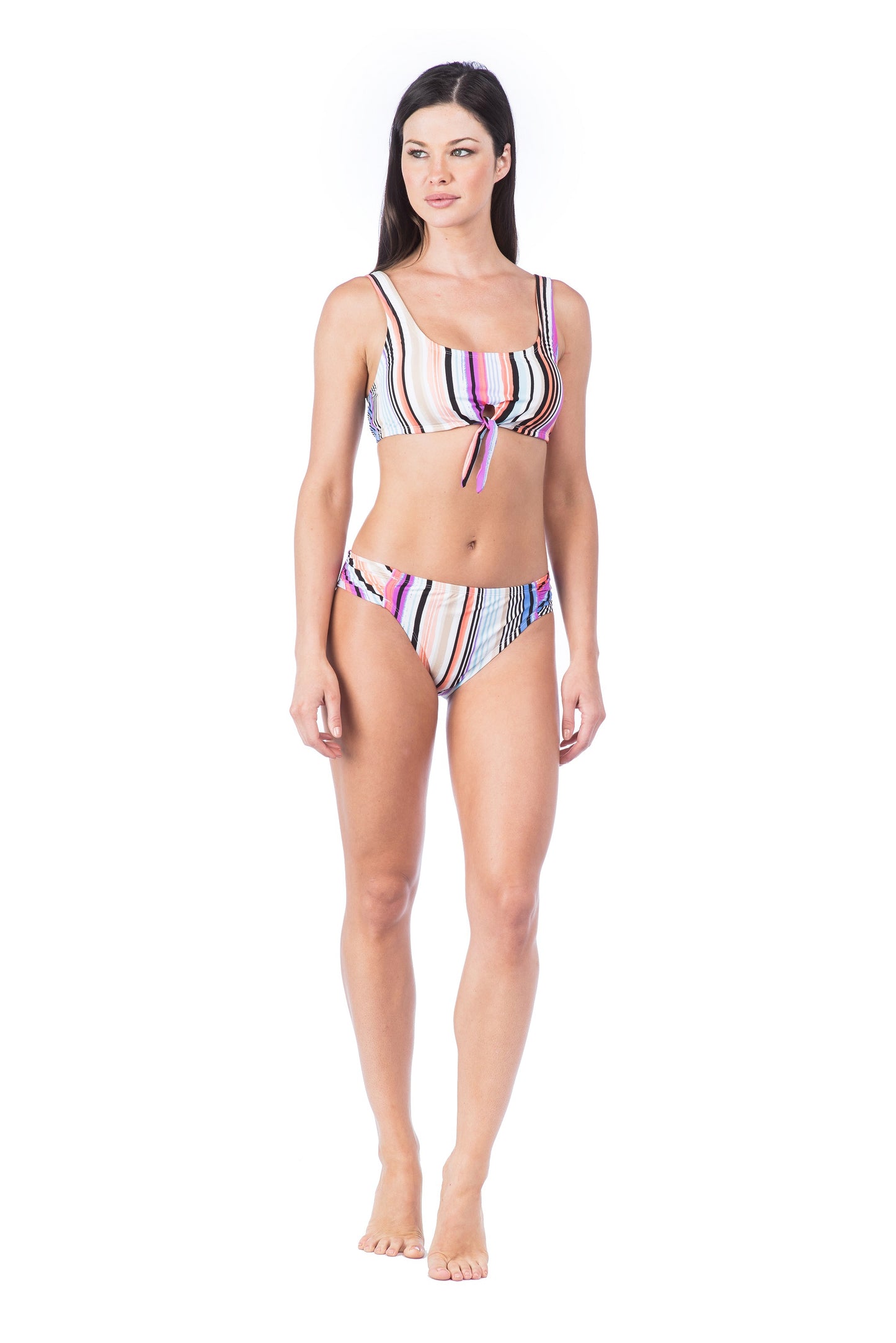 Kenneth Cole Reaction Over The Rainbow Tie Front Bikini Top
