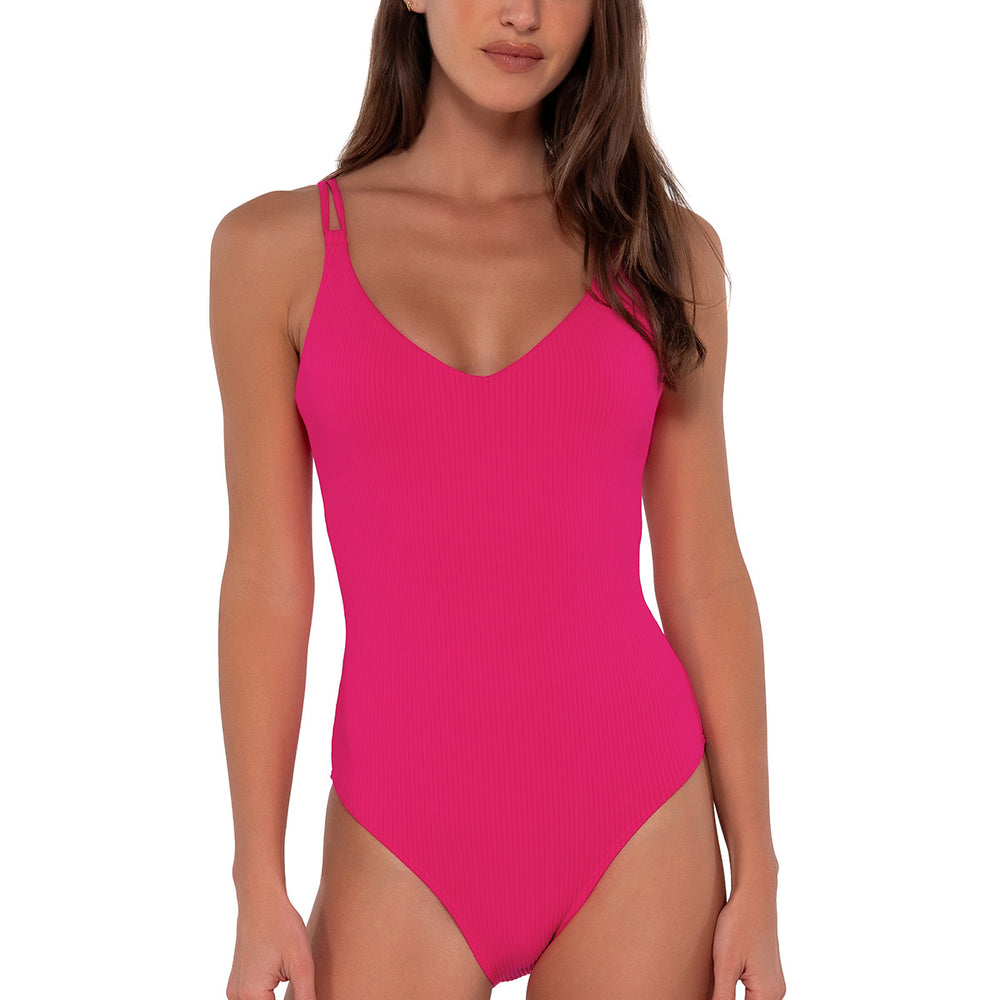 Sunsets Begonia Sandbar Rib Veronica One Piece