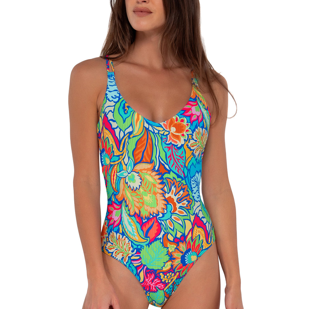 
                      
                        Sunsets Fiji Sandbar Rib Veronica One Piece
                      
                    