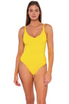 Sunsets Lemon Zest Sandbar Rib Veronica One Piece