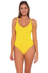 Sunsets Lemon Zest Sandbar Rib Veronica One Piece