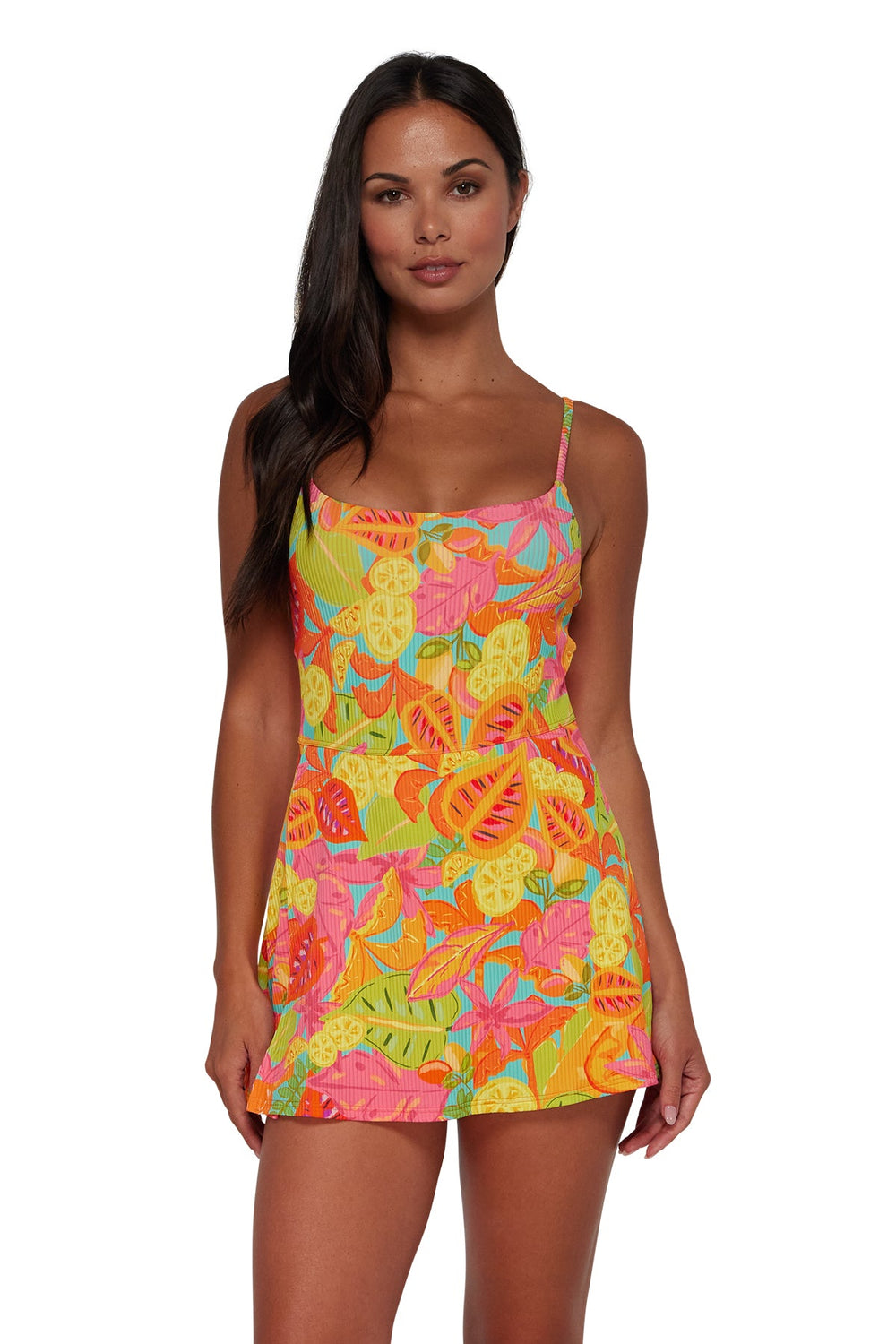 Sunsets Citrus Grove Sandbar Rib Naomi Swim Dress