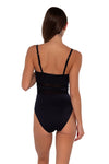 Sunsets Black Seagrass Texture Alexia One Piece