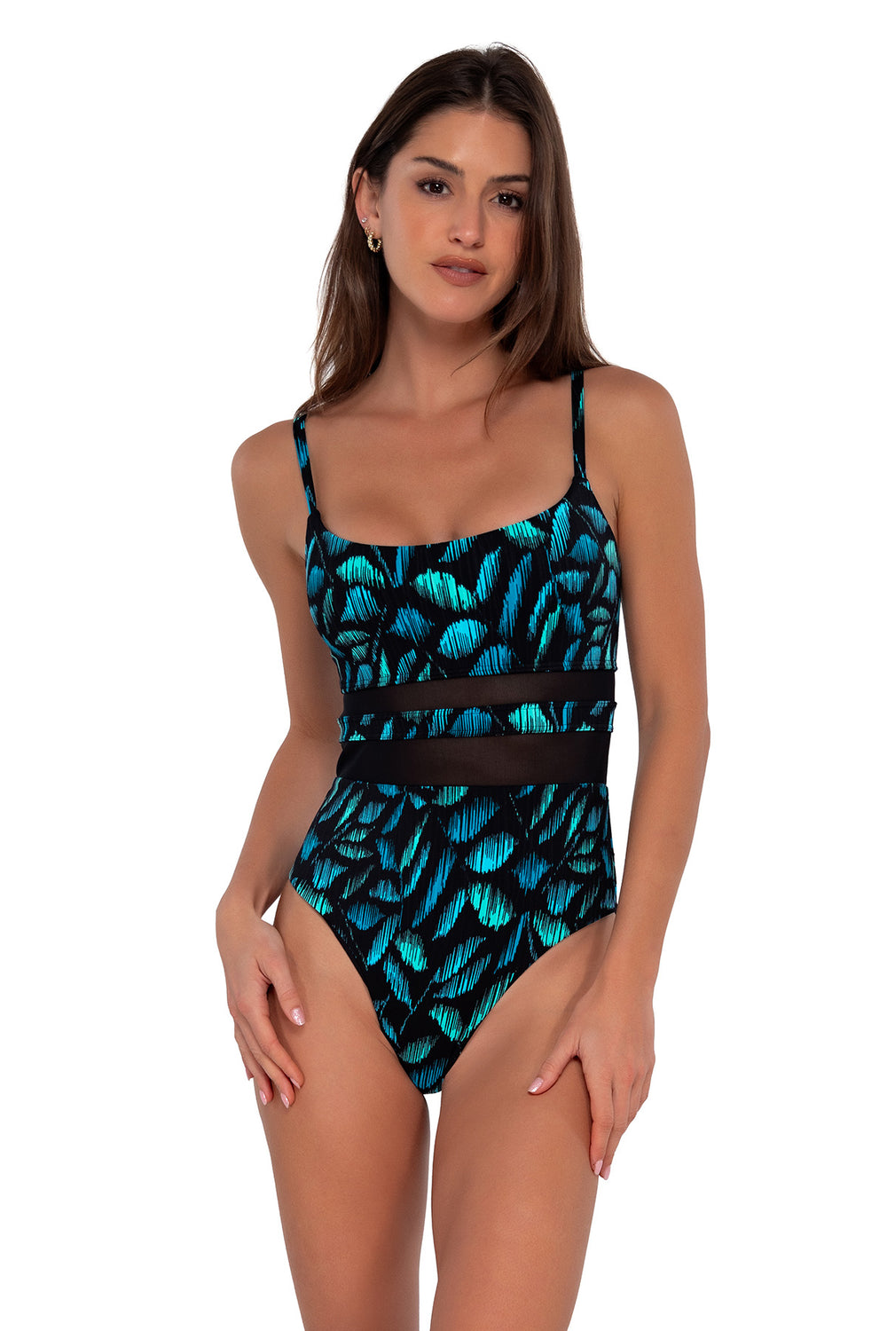 Sunsets Cascade Seagrass Texture Alexia One Piece