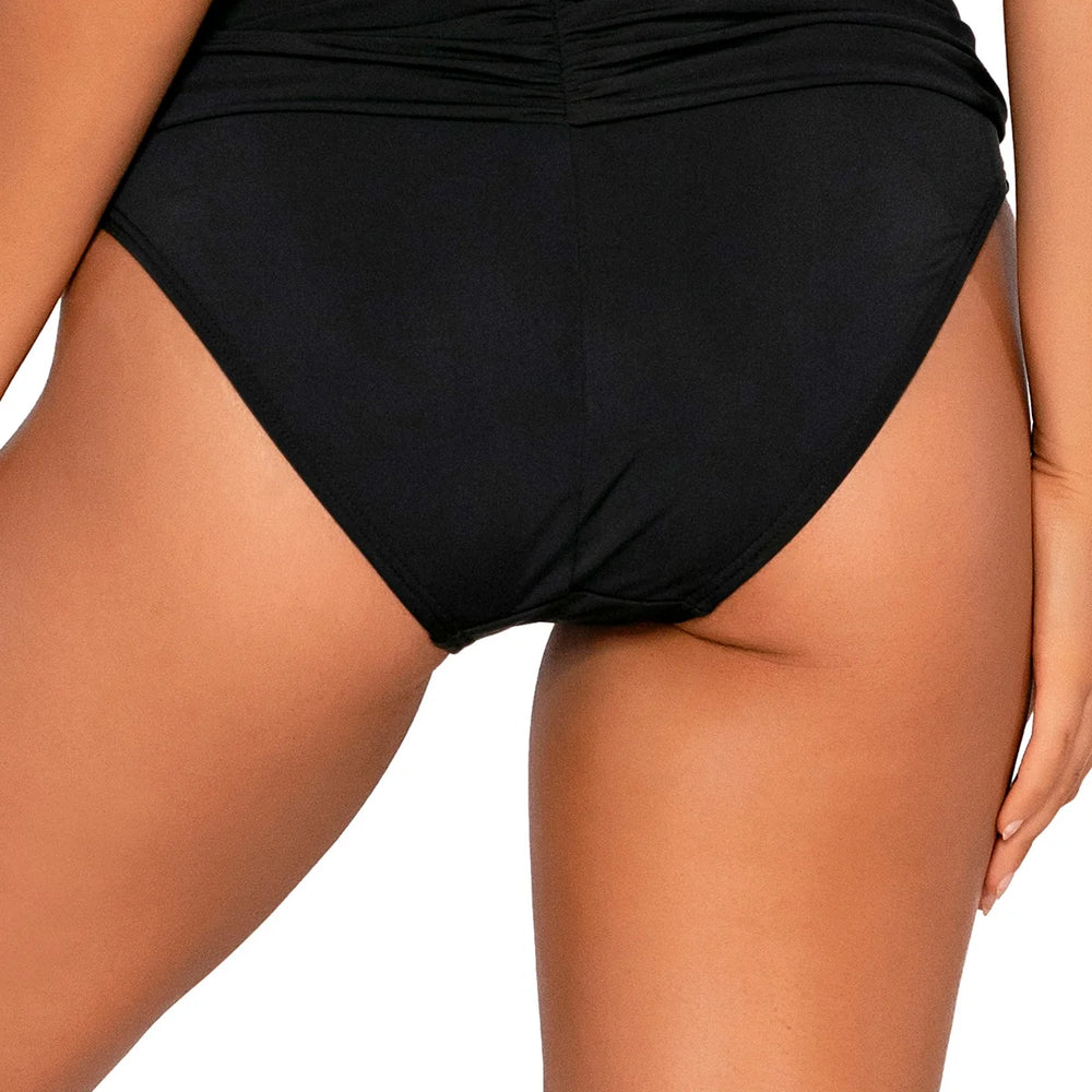 Sunsets Black Sash Low Rise Bikini Bottom