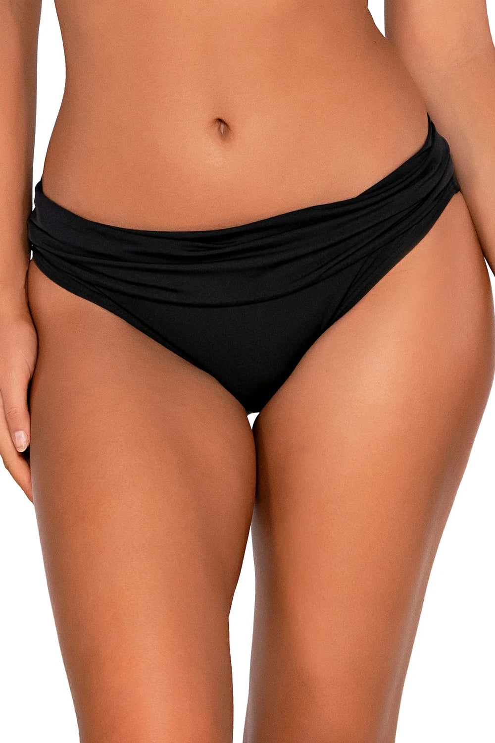 Sunsets Black Sash Low Rise Bikini Bottom