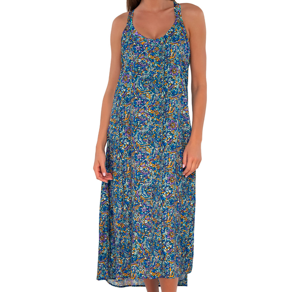 Sunsets Pansy Fields Destination Dress Cover Up